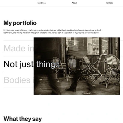 Check out the website I built for photographer, Alberto Semo